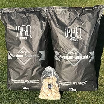 20kg 2x10kg Bbqkontor Buchengrillkohle Holzkohle Buche Grillkohle Buchengrillholzkohle Premium 20 Stck Anznder