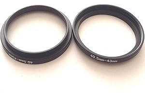 XJGMAO 2x Metal 40.5mm To 43mm Step Up Rings Video Camera Lens Transfer 40.5-43mm Filter Aperture Connect-ing Adapter 40.5-43 Size Ring Photo Fix-Ing Connector Video Photograph Parts Screws Accessories