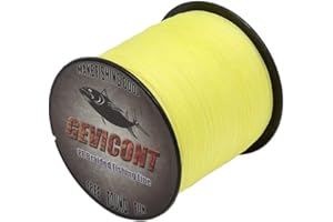 GEVICONT Línea de pesca trenzada de 8 hebras, multifilamento, 100 m, línea de polietileno, tejido súper fuerte, 109 yardas, cable de 10 libras a 300 libras