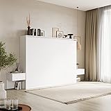 SMARTBett Set letto per armadio Classic Orizzontale, 100 x 200 cm, con 2 console notturne, bianco
