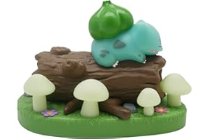 TEKNOFUN – Offizielle Pokemon-Lizenz – POKEMON Lichtszene BISASAM Lichtfigur – USB-C – für Kinder zum Sammeln – 811417, Grün - Braun-weiß