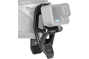 HSU Klipy do mocowania podbródka kasku motocyklowego do kamer sportowych, super zacisk do Hero 13/12/11/10/9/8/7/6/5/4/3 i Osmo Action 5/4/3