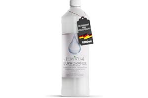 PURIVITA® Alcool Isopropylique 99,9% [1L] - Isopropanol Alcohol - Alcool Menager & Desinfectant - Isopropyl Rubbing Alcohol 99% - Isopropil Dénaturé pour la Maison, l'industrie & l'électronique