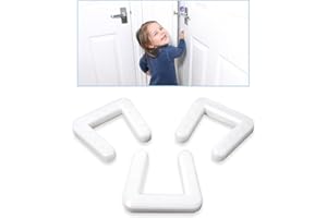 Decoralin Door Finger Pinch Guards Flexible Rubbery Door Stoppers Baby Finger Protection Child Safety Pack of 3 White