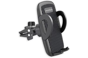 iMoshion Handyhalterung Auto Carbon – 360° drehbar & Automatik-System für alle Smartphones (4,7–7 Zoll) – Universelle Lüftungsgripper-Halterung (Schwarz)