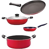 Nirlon Dishwsher Safe Non Stick Gift Cookware Set of 4 Pieces (FT13_DKD(B)_CVG_CS24)