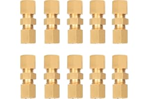 GVSS 10 Pcs Raccord Conduite de Frein en Laiton 4,75 mm, Kit Reparation Frein,Connecteur de Ligne de Frein,Raccord Durite Frein,Raccords d'Écrous de Ligne de Frein Hydraulique en Laiton pour Voiture