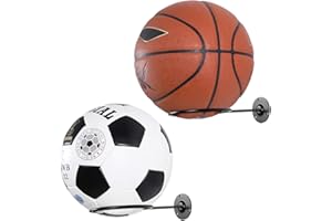 CLISPEED Soportes de exhibición de los titulares de la Bola montados en la Pared Balones de Ejercicio de Voleibol de fútbol, fútbol, Paquete de 2