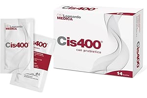 LEONARDO MEDICA Cis 400 - Integratore Naturale con Mirtillo Rosso, Semi di Pompelmo, Probiotico, D-Mannosio, Vitamine e Minerali