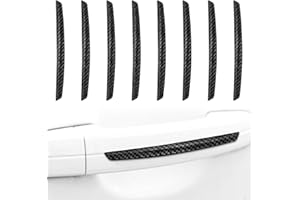 ZKSXOA 8 Pcs Universal Carbon Fiber Door Guard, Suitable for General Car Doors, Bumpers, Rear View Mirrors