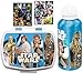 Produktbild 3 tlg. STAR WARS Set - Brotdose + Alu-Trinkflasche + 16 Aufkleber - Motiv: R2-D2, Chewbacca, Han Solo, C-3PO - Lunchbox / Sportflasche