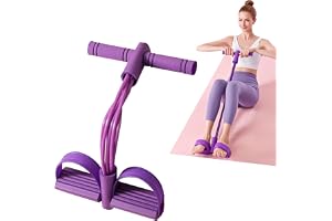 Jomdjmskes Magtränare, magträning, hem, 6 rör, elastiskt dragrep, multifunktionellt för fitness, viktminskning, träning, yoga