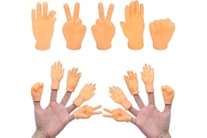 SWoob Tiny Hands 18pcs Mini Hand Funny Hand Small Tiny Hands Finger Puppets Rubber Hand Novelty Rock Paper Scissors Finger Suitable for Toys for Children, Dogs and Pets to Play