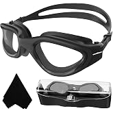 Winline Swimming Goggles Anti-Fog UV Protection No Leakage Clear Vision Easy to Adjust with Soft Nose Bridge for Men, Women,
