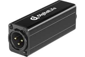 DigitalLife Single-Channel XLR Audio Ground Loop Noise Isolator - Hum Eliminator - Passive, XLR-A600-I, M/F