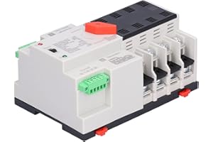 BUACHOIS Interuptore Automatico Doppio di Alimentazione,4P 100A PC,Doppio Interuptore di Trasferimento Automatico ATS 400V AC Dual Transfer Switch per Generatore Portatile