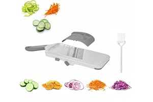 Umiciaga Handheld Mandoline Slicer, Adjustable Slicing Thickness & Julienne Sizer, Mandoline Vegetable Slicer,Onion/Potato/Tomato Salad Food Slicer with Hand Guard, Kitchen Helper for Home Chefs.