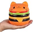 Anboor Squishies Hamburger Cat Jumbo Slow Rising Kawaii Bread Squishies Toy Prime Cheap for Collection Gift,Color Random