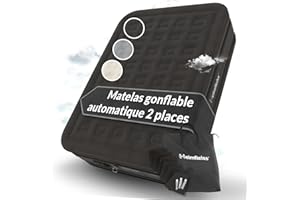 Heimfleiss® Matelas Gonflable 2 Personnes Electrique | Lit Gonflable Premium 150x200 cm / 2 Places | Matelas Gonflable Rapide avec Pompe Électrique Intégrée | Matelas d'Invités Autogonflant & Camping