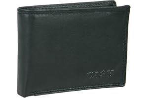 CA$H - Portfel męski skórzany, wąski portmonetka - Czarny