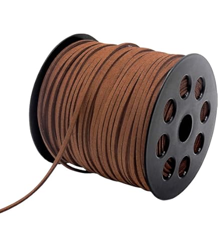 Cordino In Pelle Di Vitello 10 M - Per Fai-da-te E Gioielli - Colore Marrone Sabbia, Spessori 1/2/2.5 Mm - Foto 8