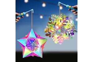 OWOAOOWL 2Pcs Martinslaterne mit Laternenstab,Tragbare Multicolor Laterne für Kinder,Laternenstab Kinder,Selbstgebaute Laterne Multicolor Laterne für Halloween, Weihnachten,Kinderpartys,Geburtstage