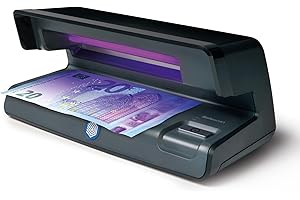 Safescan 50 détecteur de faux billets UV afin de vérifier les billets, cartes bancaires et ID - Détecteur UV pour les nouveaux billets - Détecteur lampe UV - Vérificateur UV
