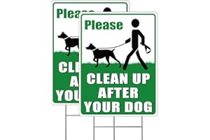GMHLLES 2PCS No Dog Fouling Sign, No Dog Poop Signs Multi Function Rust Proof and Weatherproof Eye Catching Easy to Install Suitable for Outdoor Garden Lawn 20 * 30cm