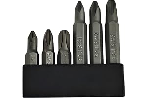 6 st JIS skruvmejsel bit-set – 35 mm och 50 mm med magnetisk spets, 1/4 hexskaft, S2 legerat stållösningsunderhåll för japans