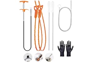 QWATUY 1.6m Abflussreiniger Spirale Abfluss Rohrreinigung Paket - Rohrreiniger Rohrreinigungsspirale Abflussbürste, Rohrreinigungsbürste Abflussspirale Haar Clog Tool für Kanalisation, Küche, Bad, Dusche
