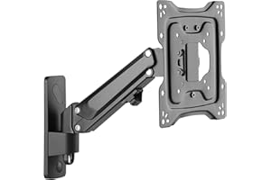 RICOO Uchwyt ścienny do telewizora, obrotowa, sprężyna gazowa do 23-43 cali, uniwersalny uchwyt TV S4322, uchwyt na telewizor do ściany, uchwyt ścienny do telewizora 32 cale, do 23 kg, maks. VESA 200