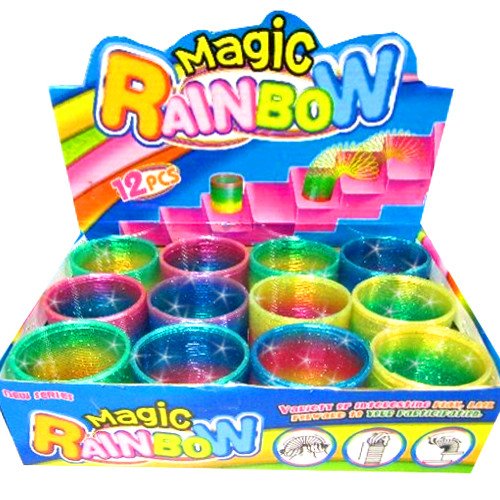 German Trendseller® – Magische – ⁂ Glitzernde ⁂ – Regenbogenspirale ┃ -NEU- ┃ Kindergeburtstag ┃ Mitgebsel ┃ inkl. ☆ Glitzer ☆ – Effekt ┃ Regenbogen – Spirale - 5