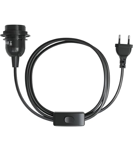 12 stuks E27-fitting: waterdichte zwarte fitting met flexibele kabel