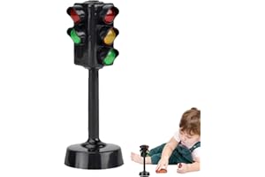 Kaxenig Feux De Circulation Jouet, Feux De Signalisation Simulés, Modèle De Trafic Jouets, Feux De Signalisation Jouets Préscolaires pour Enfant, Minuterie Visuelle avec Signaux Audio