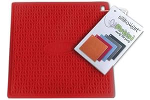 Silikomart | Presina Sottopentola in Silicone, Misure 175 x 175 mm, Colore Rosso,