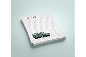 Prickly Products Land Rover Defender Notepaper/To Do list - Great Gift/Present Idea for Land Rover fans. A5 in size (148mm x 210mm) - 50 pages - Printed using 170gsm paper