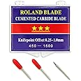 PixMax 3-Piece 45 Degree Roland Blade/Blades for Vinyl Cutter and Cutting Plotter, Silver