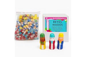 DESCONOCIDO Figura Roscón de Reyes, Reyes Magos Caja de 100 Unidades – Sorpresas para Roscón de Reyes, Repostería y Pastelería