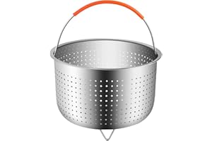 MCUILEE® Paniers cuit-Vapeur Acier Inoxydable avec Poignée pour Instant Pot Accessoires Compatible avec La Plupart des Autocuiseurs