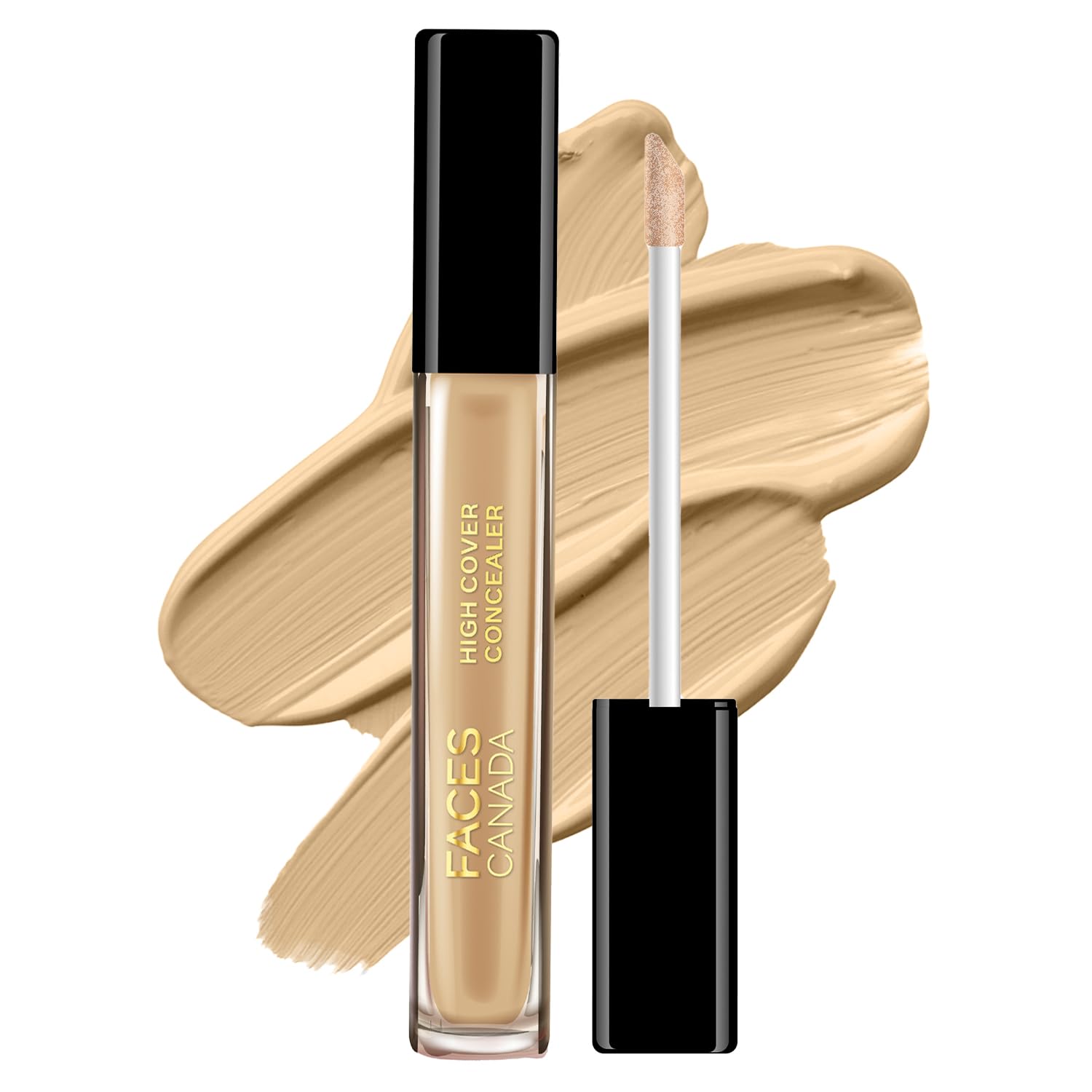 FACES CANADA High Cover Concealer - Sand Beige 01, 4ml | High Coverage Liquid Concealer | Blends Easily | Natural Finish | Co