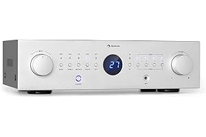 auna AMP-CD950 DG - Amplificador Digital, Multicanal, Amplificador HiFi, AV y Control de Agudos y Bajo, Amplificadores Sonido con Subwoofer, 4 Canales de Audio y Altavoz con Mando a Distancia