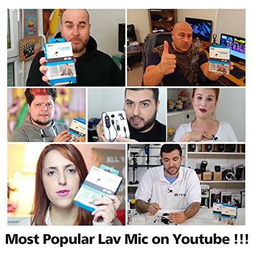 BOYA BY-M1 3.5mm Microfono condensatore Lavalier con parabrezza AriMic per iPhone 7 Plus Smartphone Dslr registratore videocamere