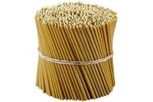 W 100% czyste świece stożkowe Danilovo z wosku pszczelego (żółte) – stożkowe świece cerkiewne do modlitwy, rytuału, na Boże Narodzenie – bez sadzy, bez kapania, wysokie, giętkie, N140, wysokość 16 cm, średnica 5 mm (100 szt. – 285 g)