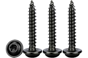 Drenky Viti Autofilettanti per Legno M3x16mm,50 Pezzi Viti Acciaio Inox A2 V2A Nero Viti Autoperforanti Torx con Rondella Elevata Durezza,Filettatura Completa Metrica