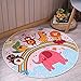 Produktbild BEAUTIFULNUHAI Für ChristmasRound Teppich Kinderzimmer Teppich Fußmatte Teppiche für Wohnzimmer Teppichboden Teppich Schlafzimmer Rutschfeste Boden Teppich Mat g, 60x60 cm