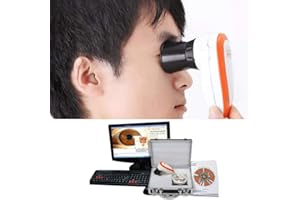 Iriscope USB CCD Haute Résolution - Caméra Oculaire de Diagnostic avec Objectif iris de 5.0MP HD, Logiciel D'analyse Sans Pilote et Étui de Rangement en Métal par Home Care Wholesale