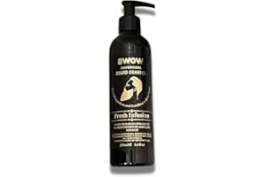 BWOW Professional Beard Wash Shampoo for Men, Revive & Condition, Natural Vegan Formula, SLS & SLES Free, Paraben Free, Itch-Free Beard Care – Peppermint, Lemon & Cinnamon Fresh Infusion, 250ml