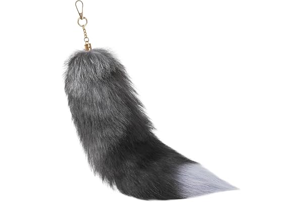 ASFWAGQ Rävsvans hänge rävsvans fox svans rävsvans 40 cm djur päls svans nyckelring rävsvans nyckelring bil nyckelkedjor hänge mjuk fluffig tät dekoration