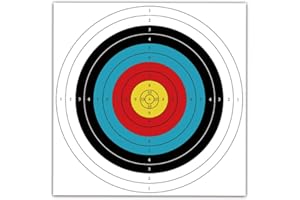 longbowmaker 20 Blatt Bogenschießen Zielscheiben Auflagen 60cm*60cm Internationaler Standard 10 Ring Papier-Scheibenauflagen