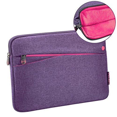 PEDEA Tablet PC Tasche Fashion f  r 10 1 Zoll  25 6cm  Tablet Schutzh  lle Tasche Etui Case mit Zubeh  rfach  lila